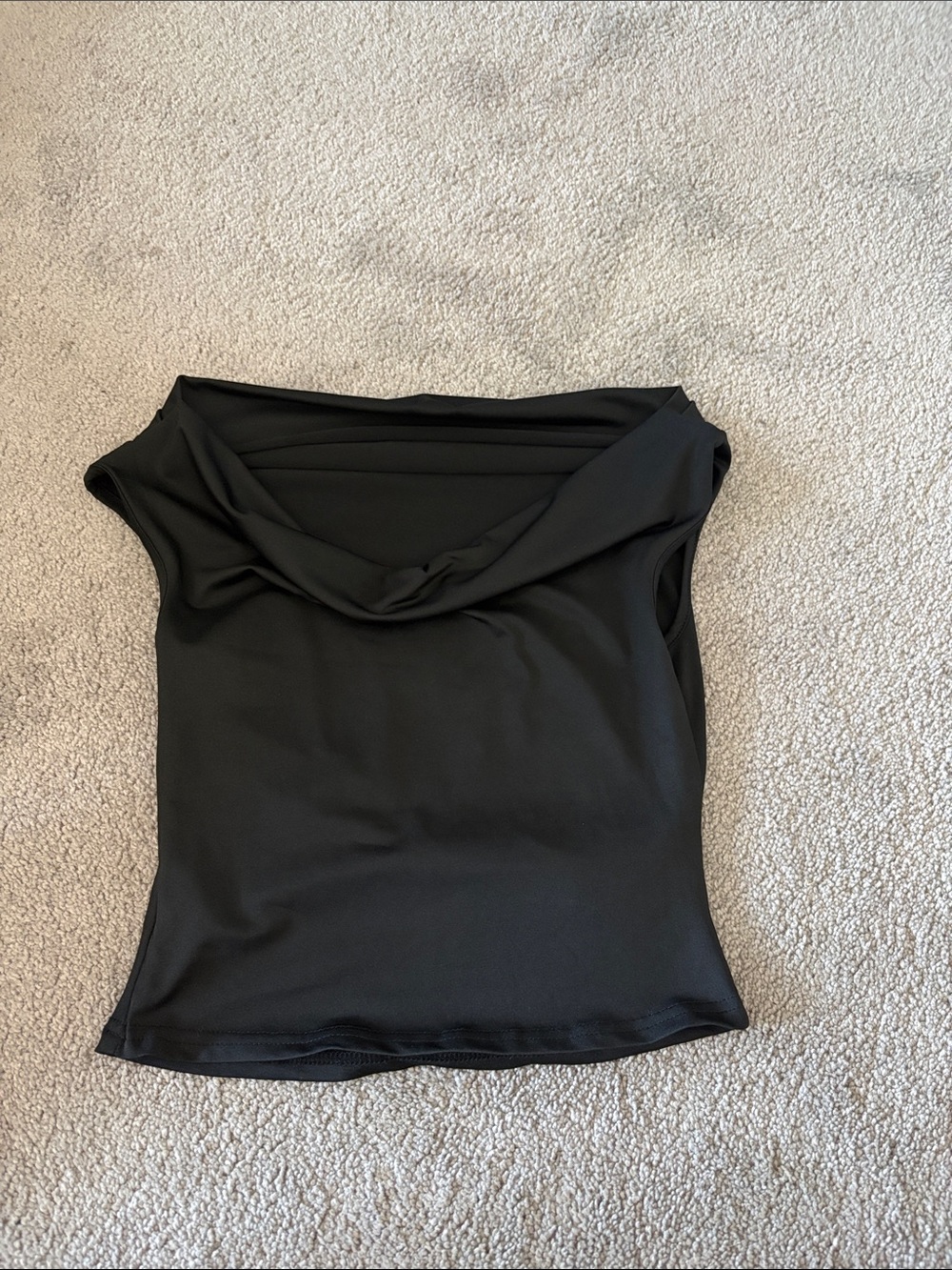Black Sleeveless Cowl Neck Women's Top - Picture 1 of 4